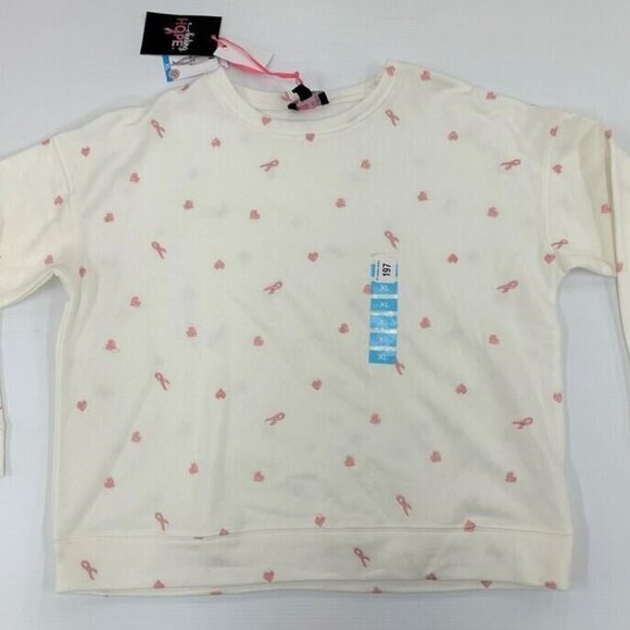 BOGO Feeling Hope Pink Ribbon Breast Cancer Cause Sweat Yoga Shirt loungewear XL - Picture 2 of 2